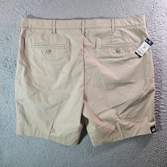 $65‎ NWT Cremieux Chino Shorts Men 40 x 8" Stretch Relaxed Fit Khaki 5-Pocket - Picture 6 of 10